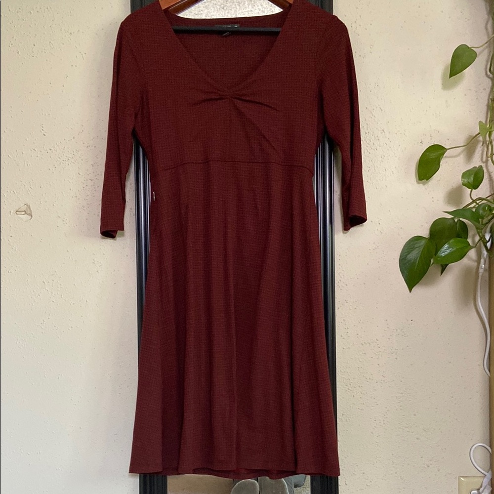 Toad&Co Red Sundress 3/4 Sleeve Scoop Neck